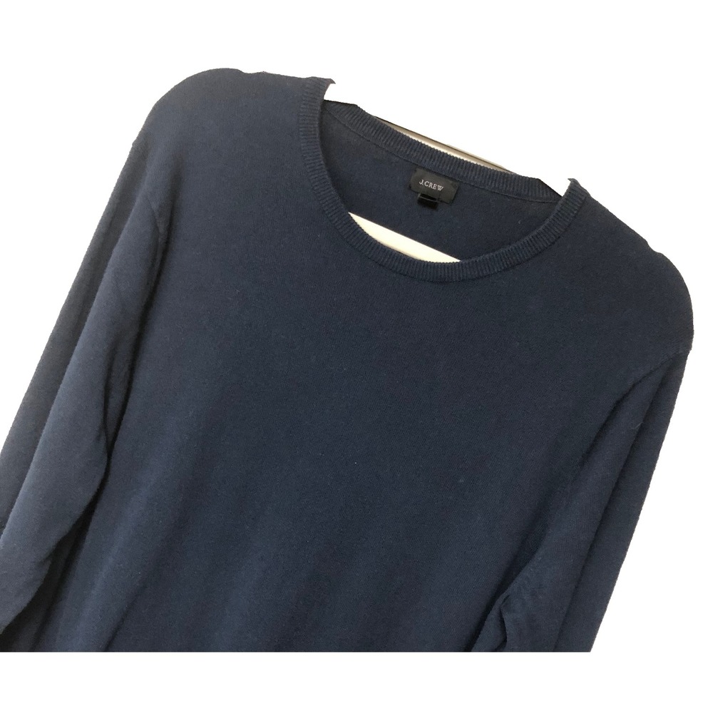 J Crew Mens L Sweater Cotton Cashmere Pullover Preppy Crew Cozy Athleisure